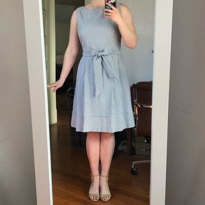 Anne Klein A-Line Seersucker Dress Size 12